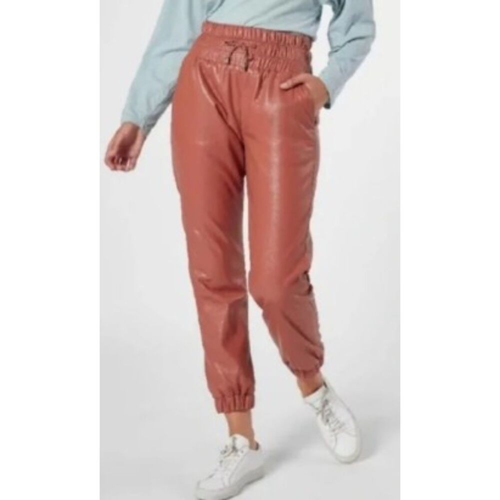 Joie Wadley Faux Leather Joggers - Size XXS - NWT